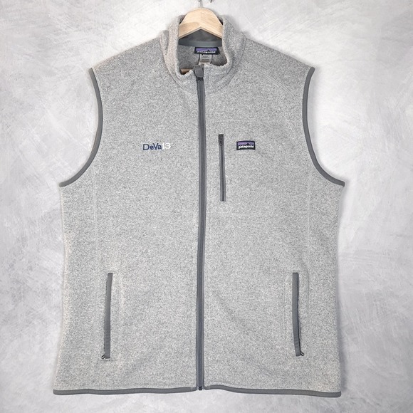 Patagonia Other - Patagonia Better Sweater Vest Mens XL Gray Heather Fleece Full Zip DeVa13 Logo